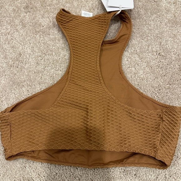 Anine Bing Morgan Bikini Top Bra Camel XS NWT - Picture 3 of 3